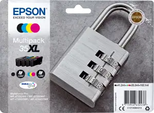 TIN Epson Tinte 35XL C13T35964010 4er Multipack (BKMCY) bis zu 1.900 Seiten
