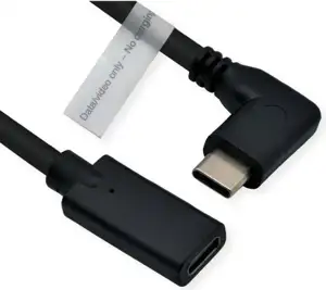 Roline USB-C produžni kabel (DP Alt Mode) C-C, M- kutni/F, 2m 