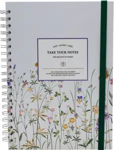 Blok kolegij A4 crte 120L s gumicom Flowers 1 Marker 2412