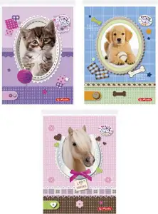 Blok za bilješke A6 karo 46L Pretty pets Herlitz 10089035!!