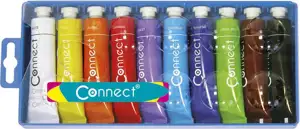 Boja tempera 18ml aluminijska tuba 10boja/pvc Connect blister