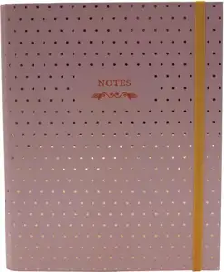 Blok kolegij B5 crte 96L s gumicom Dots 4 Marker svijetlo rozi 1784