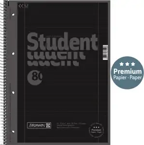 Blok kolegij A4 crte 80L perforacija+4rupe Color Code Brunnen 10-67927 190 crni