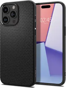 Spigen Liquid Air, zaštitna maska za telefon, mat crna - iPhone 15 Pro (ACS06704)
