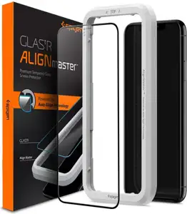 Spigen Align Glass FC, zaštitno staklo za ekran telefona + okvir za instalaciju - iPhone 11/XR (AGL00106)