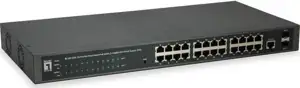 LevelOne Switch 24x GE GEP-2652 2xGSFP 19