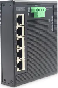 DIGITUS Industrial Gigabit Flat Switch - extended temperature range - switch - 5 ports