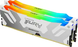 Kingston 64GB 6400MT/s DDR5 CL32 DIMM (Kit of 2) FURY Renegade RGB White XMP KF564C32RWAK2-64