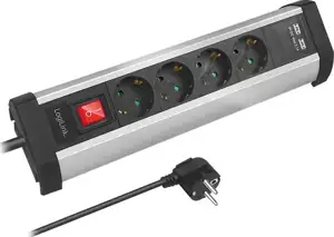 LogiLink 4 utičnice 1,5m aluminij