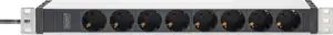 DIGITUS PDU 1U 8x Schuko 16A outputs 230V/16A black