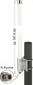 LoRa 868 MHz Antenna N Jack 8 dBi 147.7 cm omnidirectional