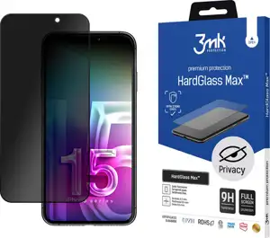 3mk HardGlass Max Privacy Black do Apple iPhone 15 Pro Max
