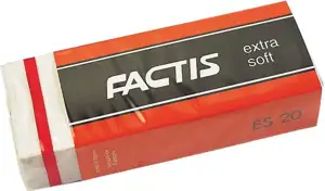 Gumica plastična ES20 extra soft Factis bijela-KOMAD