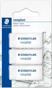 Gumica Rasoplast B30 pk3 Staedtler 526B3 BK3D blister