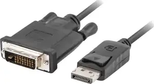DisplayPort -> DVI-D (24+1) kabel M/M 1,8m, 1080p, crni
