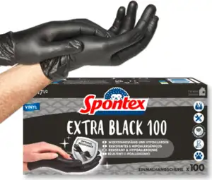 Spontex jednokratne rukavice Extra Black 100 od vinila vel. L