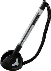 Olovka kemijska na stalku (ispis plavi) Q-Connect KF00841 crna blister