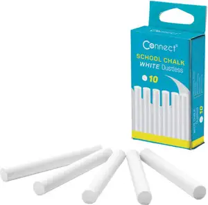 Kreda školska okrugla besprašna fi-10mm pk10 Connect bijela blister
