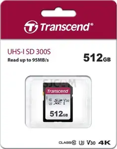 SD Card 512GB Transcend SDXC SDC300S 100/55 MB/s