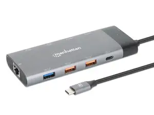 MANHATTAN USB-C PD 10-in-1 Dual Monitor 8K Docking Station