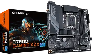 GIGABYTE B760M GAMING X AX, DDR5, SATA3, USB3.2Gen2, DP, 2.5GbE, WiFi 6E, LGA1700 mATX