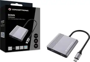 CONCEPTRONIC Dock USB-C->2xHDMI,1xUSB3.0,100WPD 0.25m gr