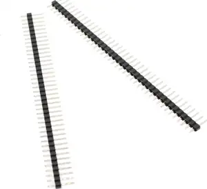 40 Pin 1x40 Single Row Male 2.54 Breakable Pin Header Connector Strip, Black