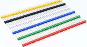 40 Pin 1x40 Single Row Male 2.54 Breakable Pin Header Connector Strip, Blue