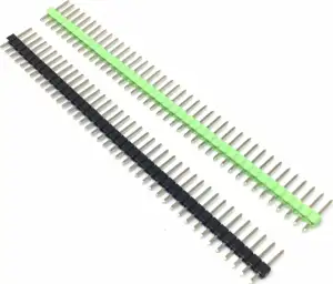 40 Pin 1x40 Single Row Male 2.54 Breakable Pin Header Connector Strip, Green