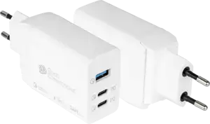 GoodConnections Charger 65W 3-Port 2xUSB-C/USB-A QC3.0 Weiß