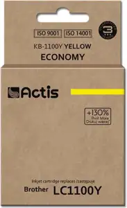 Actis KB-1100Y Ink Cartridge (replacement for Brother LC1100Y/980Y; Standard; 19 ml; yellow)