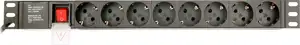EnerGenie EG-PDU-014 Rack Power Distribution Unit (8 Schuko sockets, 1U, 16A, Schuko plug, 3m, black color)