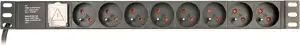 EnerGenie EG-PDU-014-F Rack Power Distribution Unit (8 FR sockets, 1U, 16A, Schuko plug, 3m, black color)