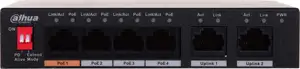 Dahua Technology PFS3006-4ET-60 Unmanaged L2 Fast Ethernet (10/100) Power over Ethernet (PoE) Black