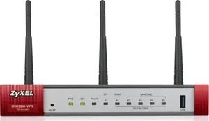 Zyxel USG20W-VPN-EU0101F wireless router Gigabit Ethernet Dual-band (2.4 GHz / 5 GHz) Grey, Red