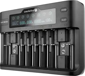 Charger for cylindrical Li-ion and Ni-MH batteries everActive UC-800