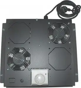 Vent. ploča za ormar samostojeći/serverski (2 ventilatora, termostat), crna