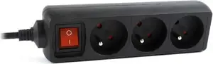 Gembird EG-PSU3F-01 surge protector Black 3 AC outlet(s) 230 V 0.6 m