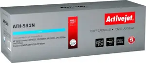 Activejet ATH-531N Toner (replacement for HP 304A CC531A, Canon CRG-718C; Supreme; 3200 pages; cyan)