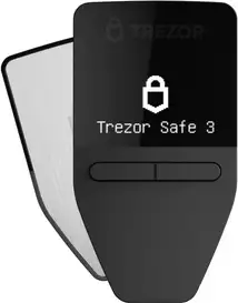 Trezor Safe 3, Crypto hardware wallet, Stellar Silver