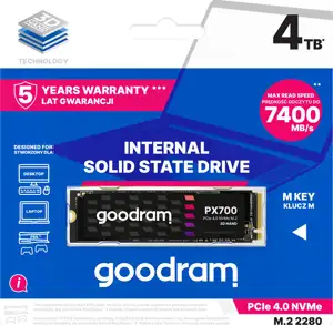 Goodram PX700 SSD SSDPR-PX700-04T-80 internal solid state drive M.2 4.1 TB PCI Express 4.0 3D NAND NVMe
