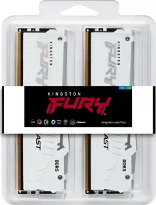 Kingston Technology FURY Beast 128GB 5600MT/s DDR5 CL40 DIMM (Kit of 4) White RGB XMP