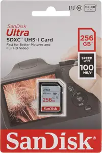 SanDisk Ultra 256GB SDXC memory card 100MB/s