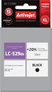 Activejet AB-529BN Ink (replacement for Brother LC529BK; Supreme; 58 ml; black)