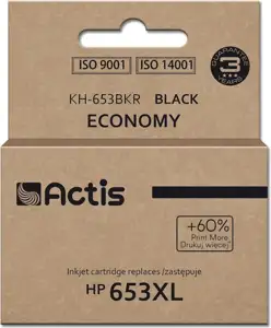 Actis KH-653BKR Ink Cartridge (replacement for HP 653XL 3YM75AE; Premium; 20ml; 575 pages; black)