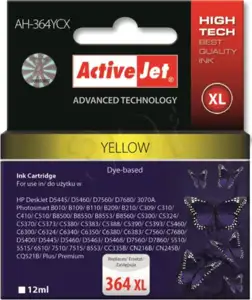 Activejet AH-364YCX ink (replacement for HP 364XL CB325EE; Premium; 12 ml; yelllow