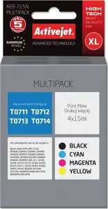 Activejet AEB-715N Ink (replacement for Epson T0715; Supreme; 4 x 15 ml; black, magenta, cyan, yellow)