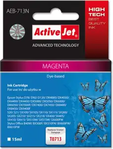 Activejet AEB-713N Ink cartridge (replacement for Epson T0713, T0893, T1003; Supreme; 15 ml; magenta)