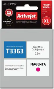 Activejet AE-33MNX Ink cartridge (replacement for Epson 33XL T3363; Supreme; 12 ml; magenta)