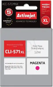 Activejet ACC-571MNX Ink cartridge (replacement for Canon CLI-571XLM; Supreme; 12 ml; magenta)